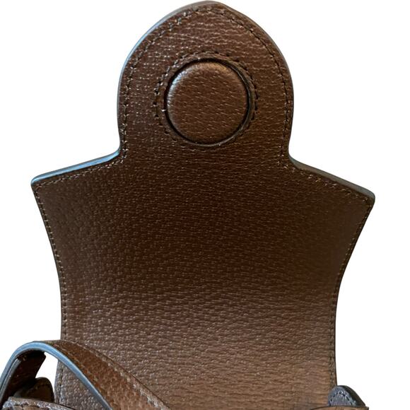 GUCCI Jumbo GG Mini Messenger Phone Bag in Logo Canvas Camel Ebony New - Picture 12 of 16